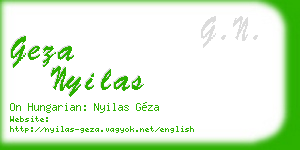geza nyilas business card